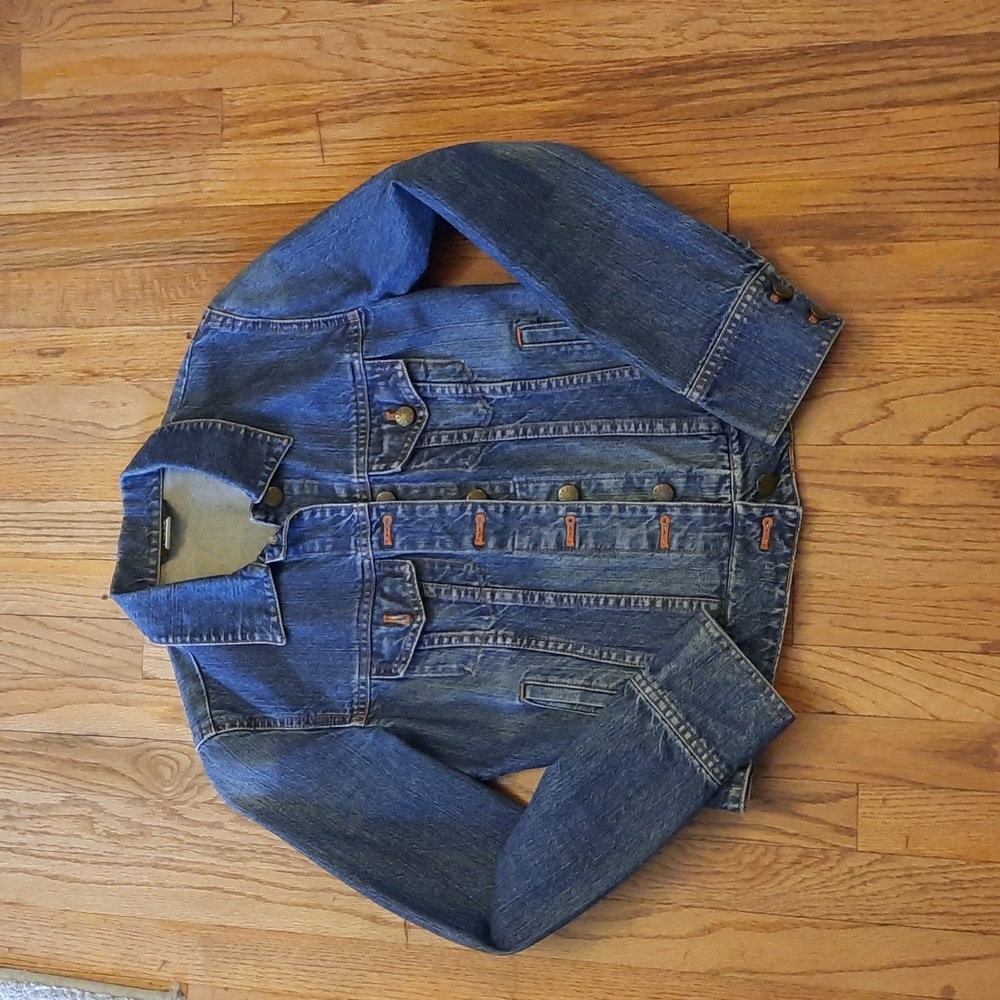 J Crew dark wash denim jacket XS